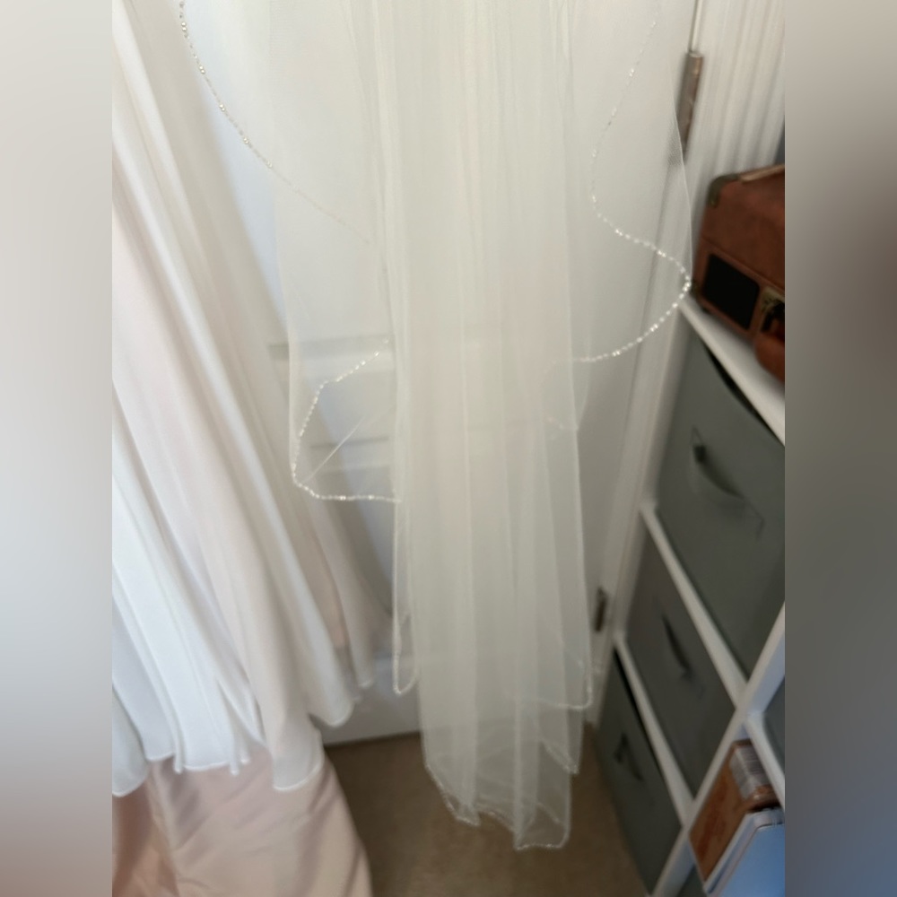 New Maggie Sottero “Madilyn” Wedding Dress/Gown Ivory/Nude Size 8. Includes Veil - Picture 16 of 16